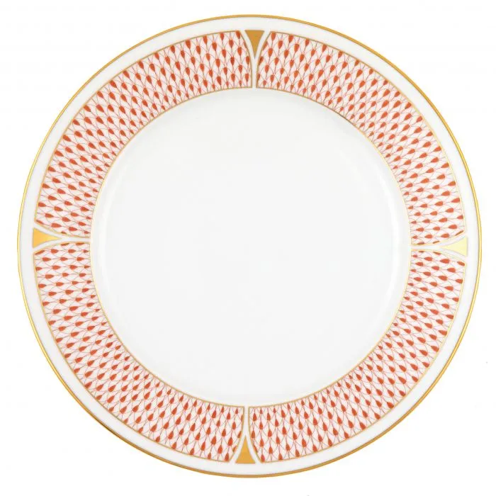 Art Deco Rust Dinner Plate