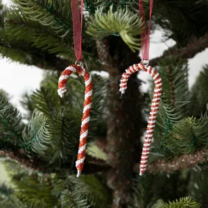 Beaded Candy Cane Ornament