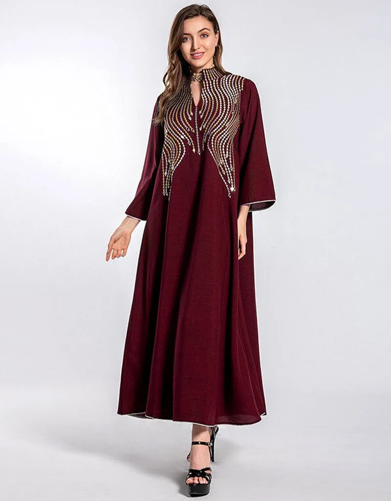 Beautiful Long Arabic Dress for Women Evening Party Wear Dresses