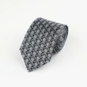 Black Fan Silk Tie