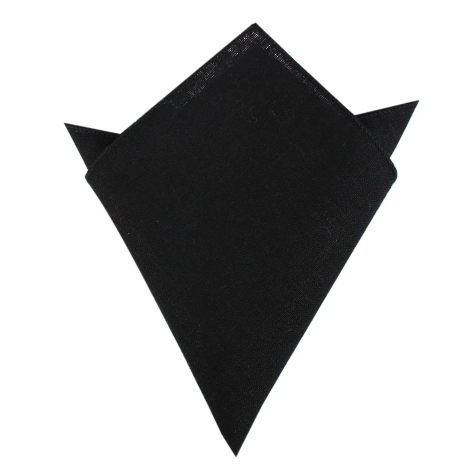 Black Linen Pocket Square