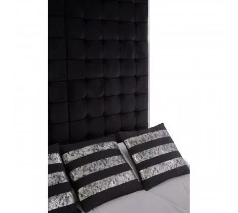 Black Velvet Luxury Canopy King Size Bed