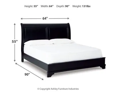 Chylanta Queen Sleigh Bed with Dresser