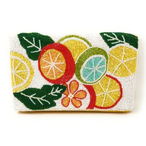 Citrus Beaded Clutch Purse