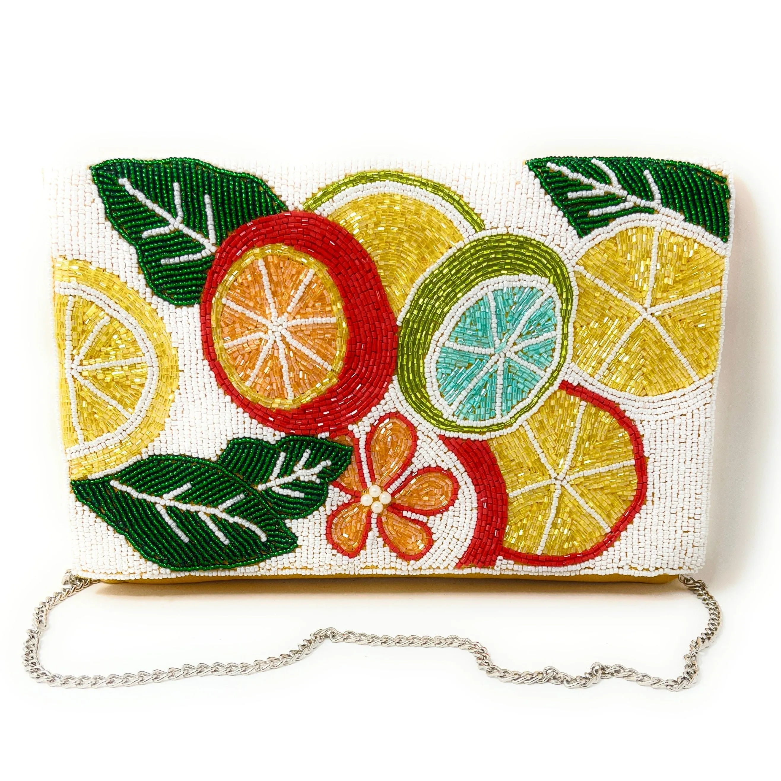 Citrus Beaded Clutch Purse