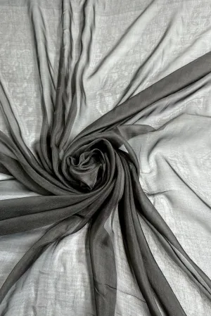 Dark Shadow Silk Chiffon