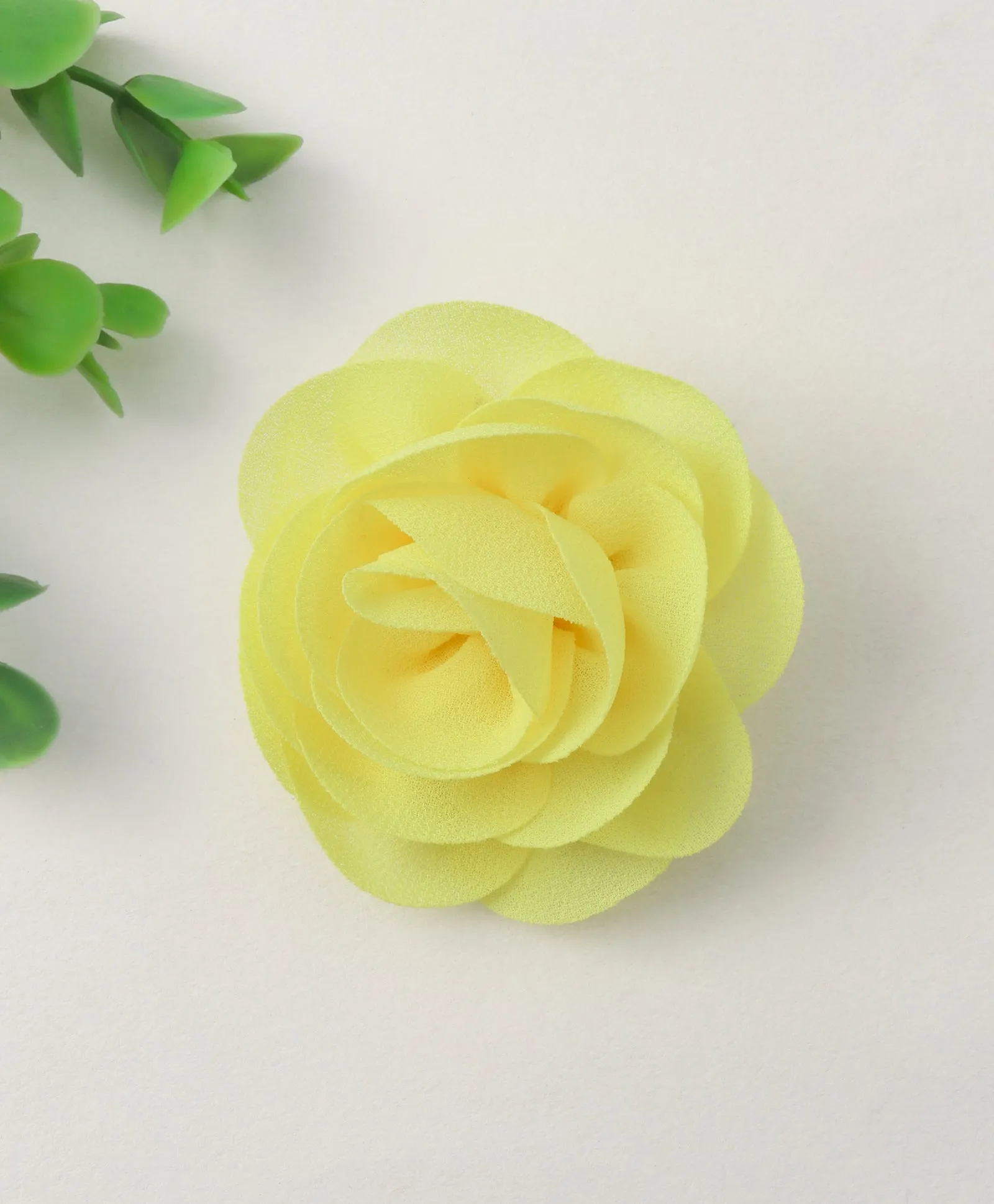 Delicate Rose Alligator Clip - Yellow