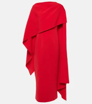 Demetria midi dress with cape Roksanda, red