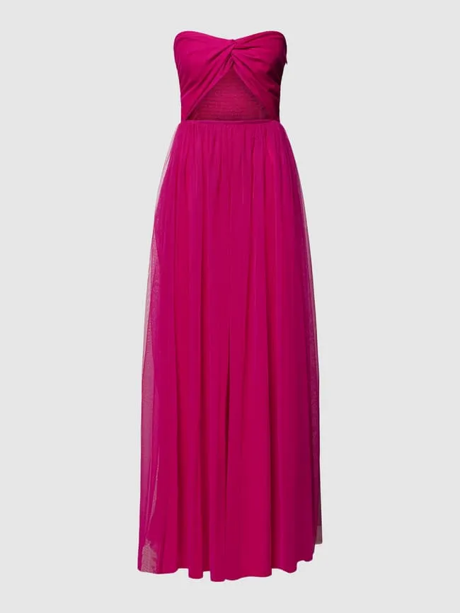 Evening dress with tulle skirt LACE & BEADS, pink