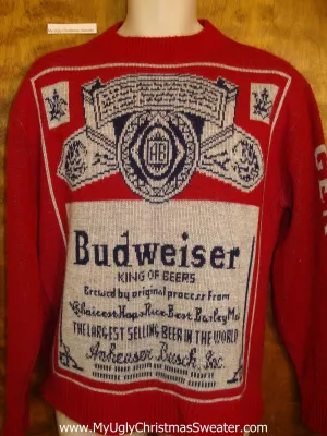 Genuine Vintage Budweiser Ugly Christmas Sweater