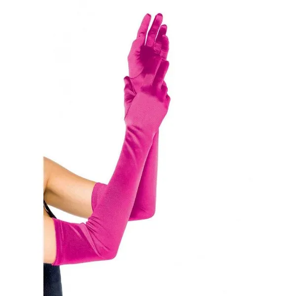 Gloves Extra Long Satin Leg Avenue - Asst Colors