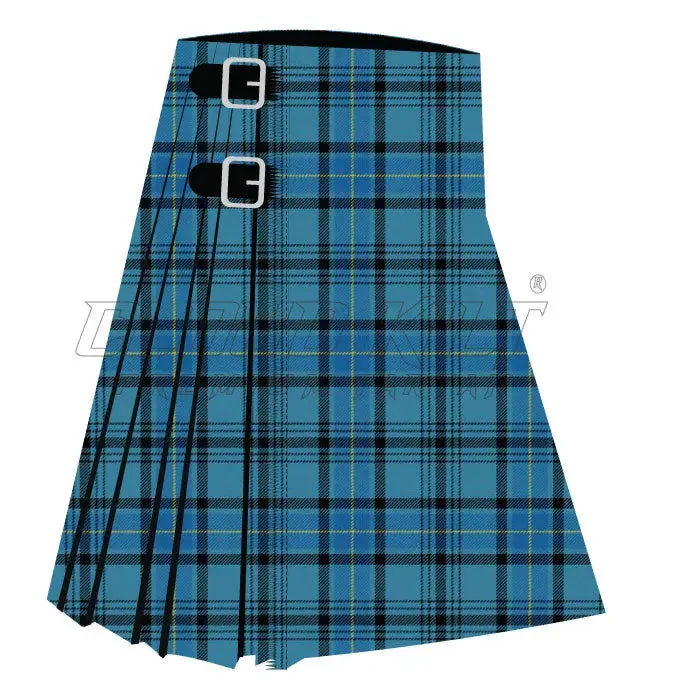 Hannay Blue Ancient Premium Tartan Kilt