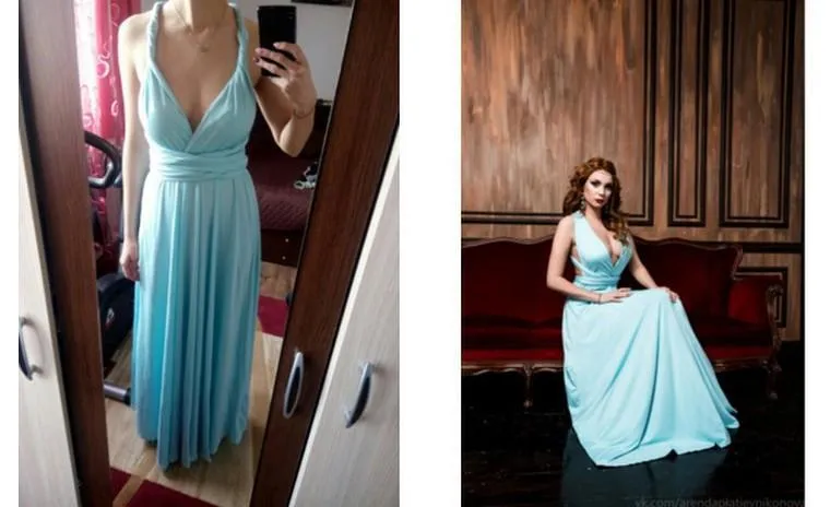 Hot Sale V-neck Multi-wear design dress bandage evening dress skirt