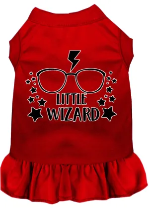 Little Wizard Screen Print Dog Dress Red Xs (8)