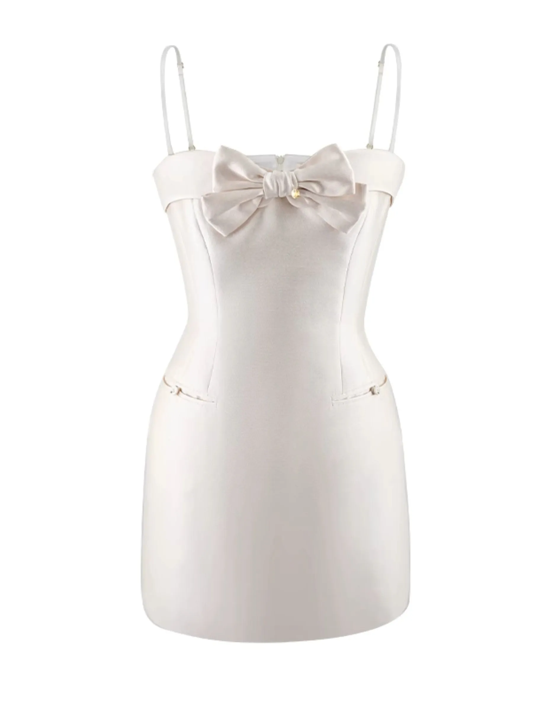 Lorraine Mini Evening Dress with Bow Detail