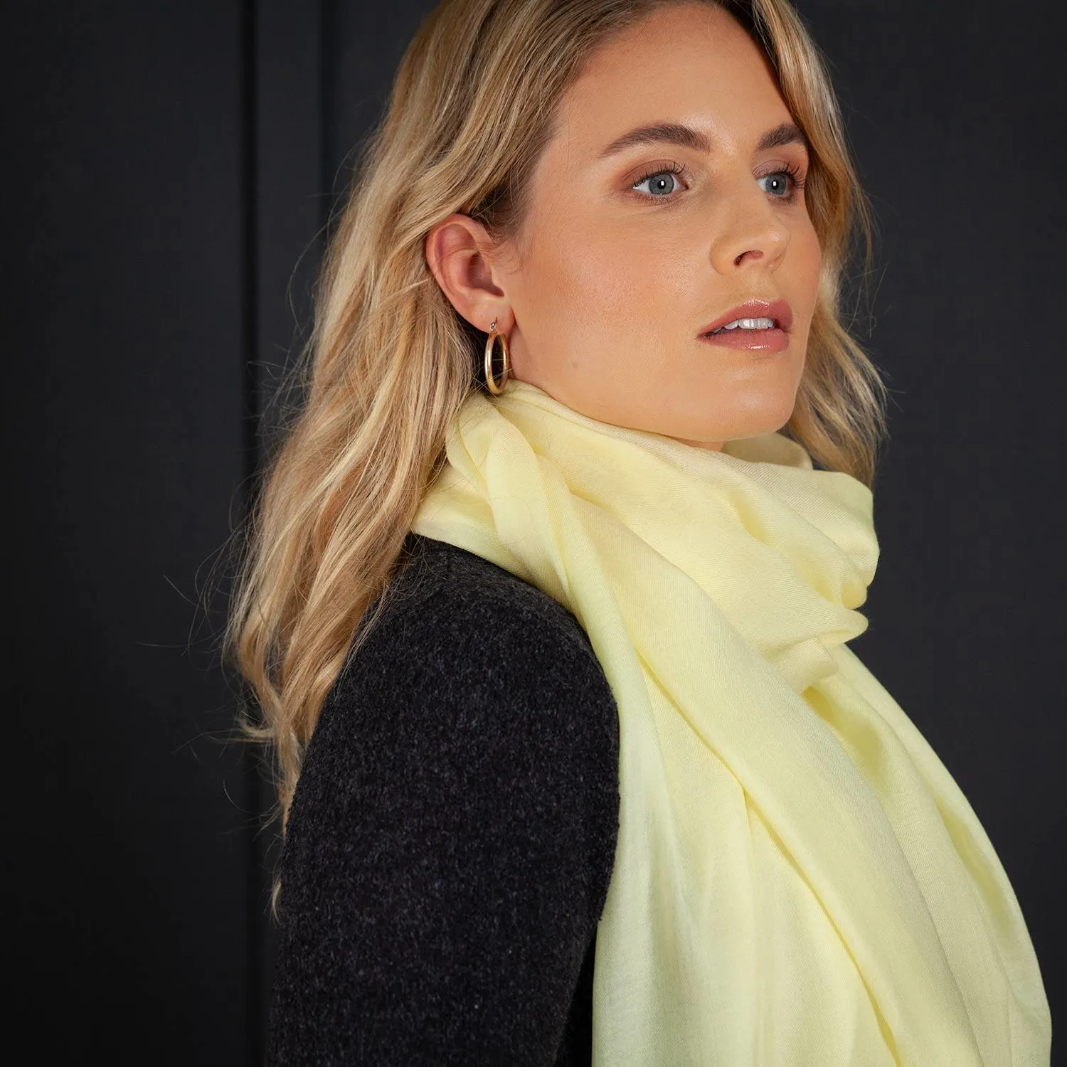 Luxe Merino Silk Shawl Light Yellow