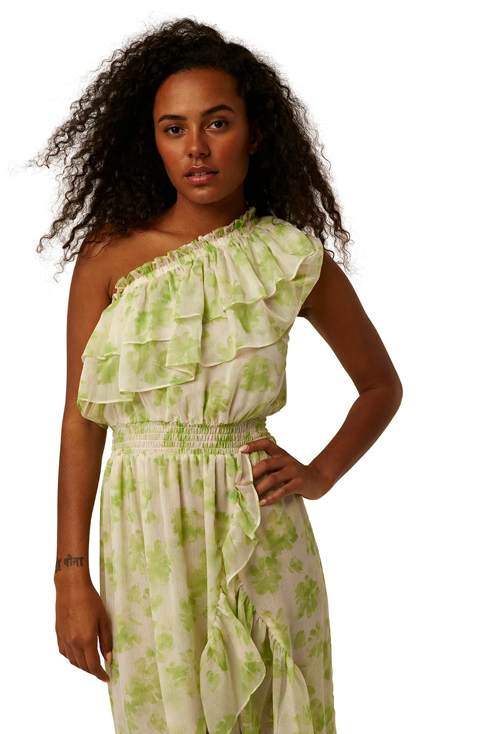 Misa - Rumi Dress in Honeydew Blossom