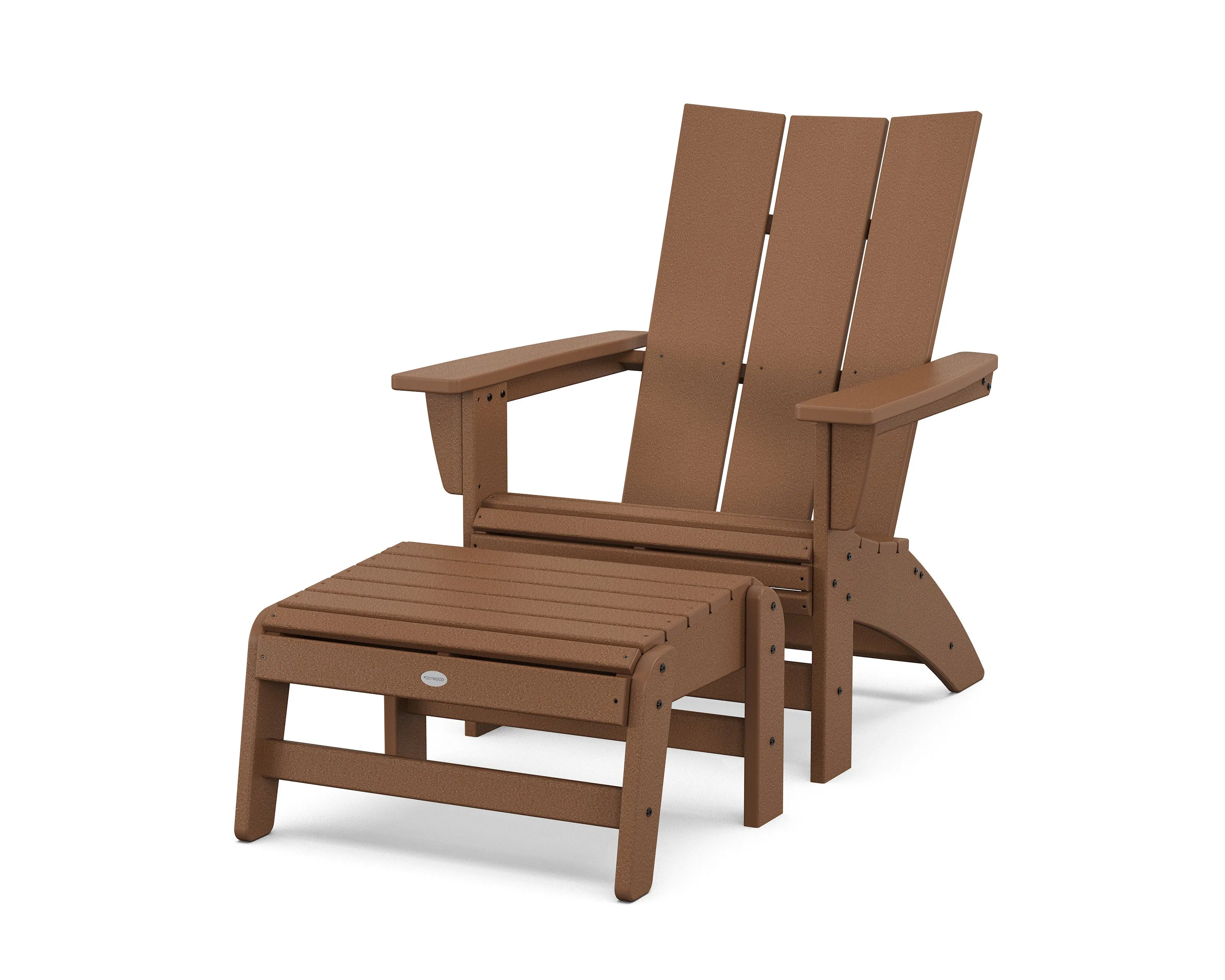 Modern Grand Adirondack Chair with Ottoman