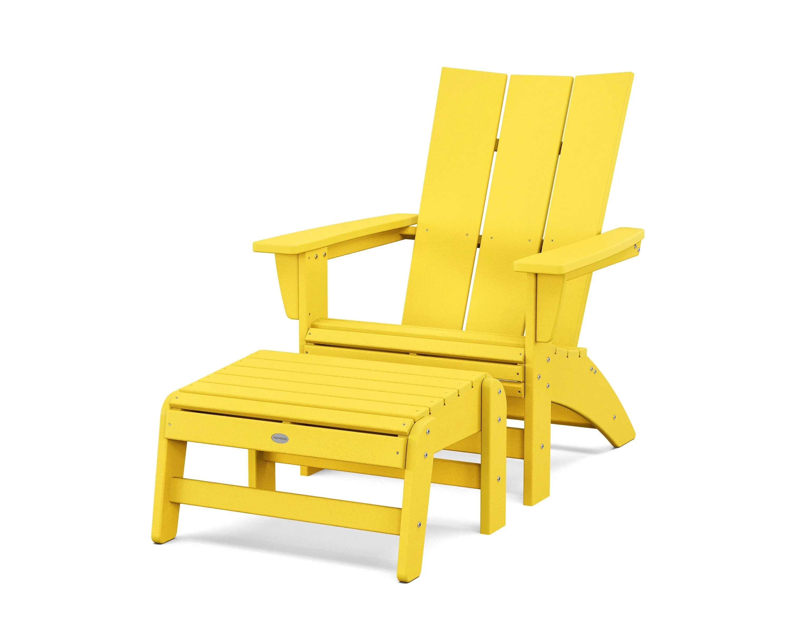 Modern Grand Adirondack Chair with Ottoman