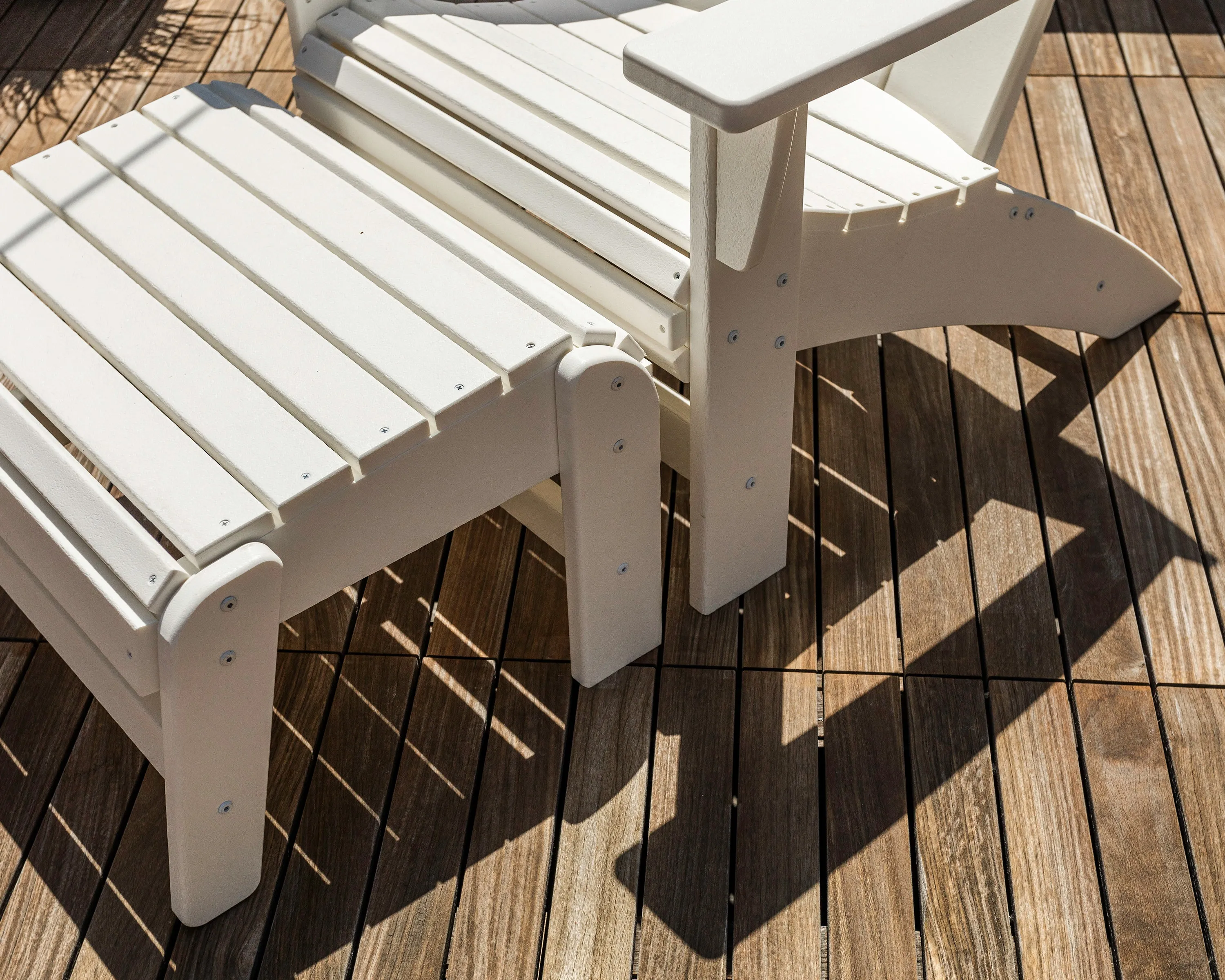 Modern Grand Adirondack Chair with Ottoman