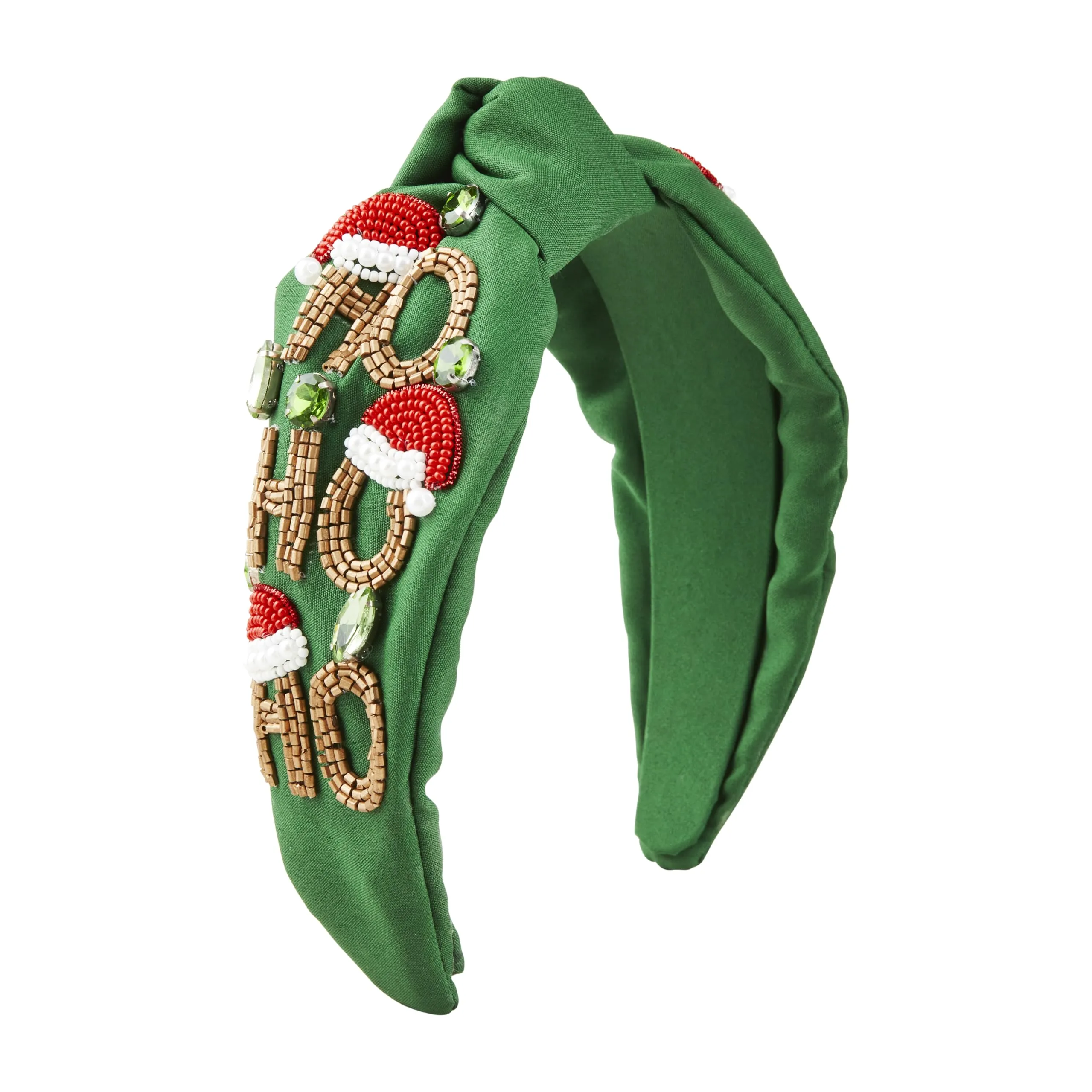 Mud Pie Women Holiday Beaded Headband in Green