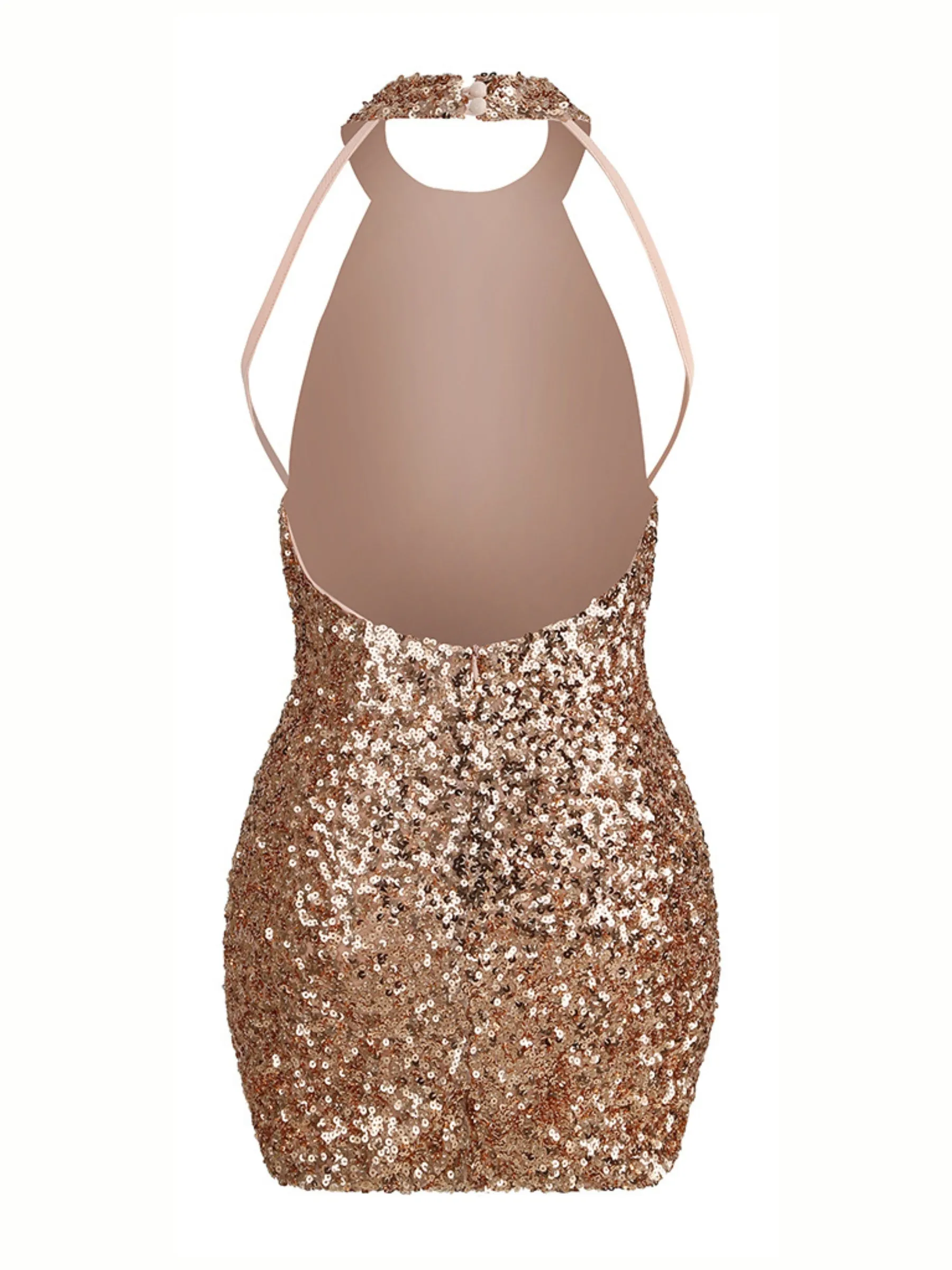 Nisa Sequin Backless Mini Dress