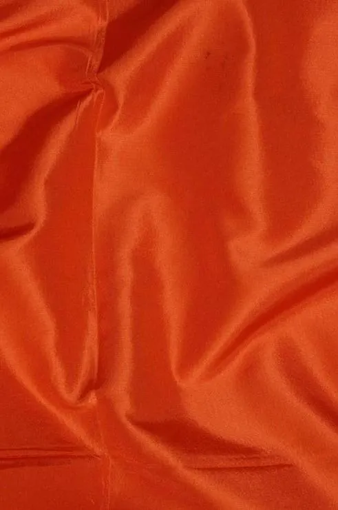 Orange-Red Taffeta Silk Fabric