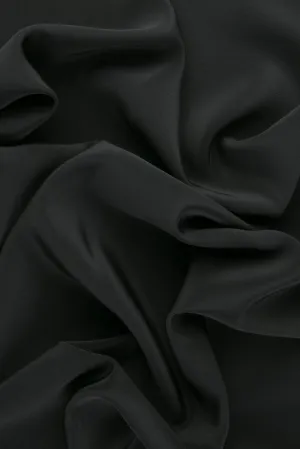 Pewter Silk Crepe de Chine Fabric