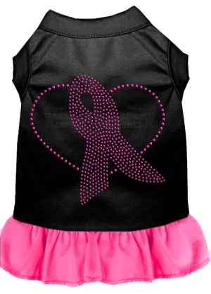 Pink Ribbon Rhinestone Dress Black With Bright Pink Xxxl (20)