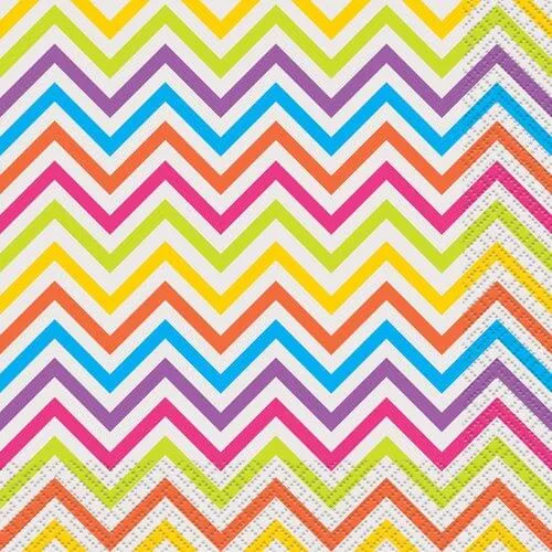 Rainbow Chevron Lunch Napkins