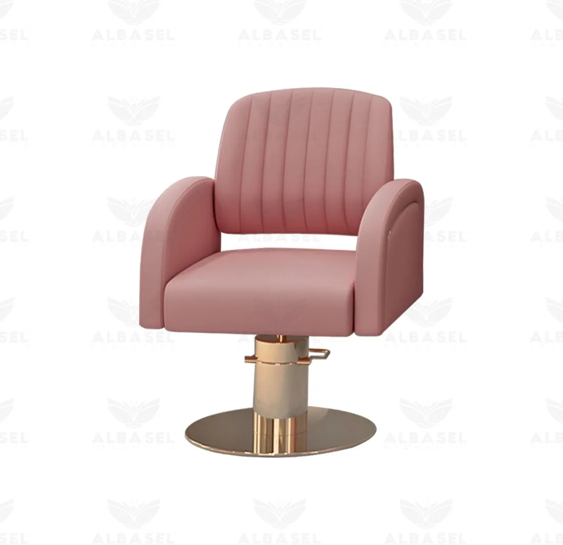 Salon Hydraulic Adjustable Hair Styling Chair Pink