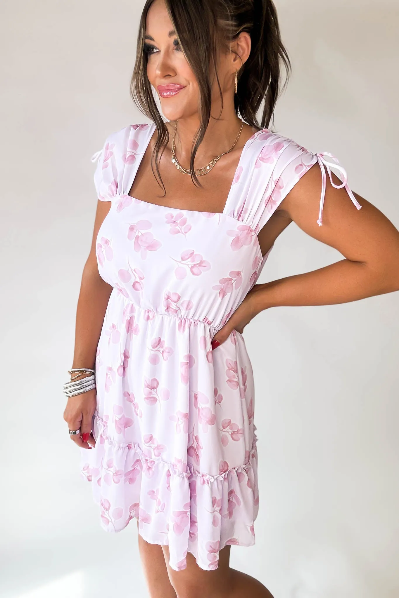 Seeing Sunny Days Floral Pink Dress