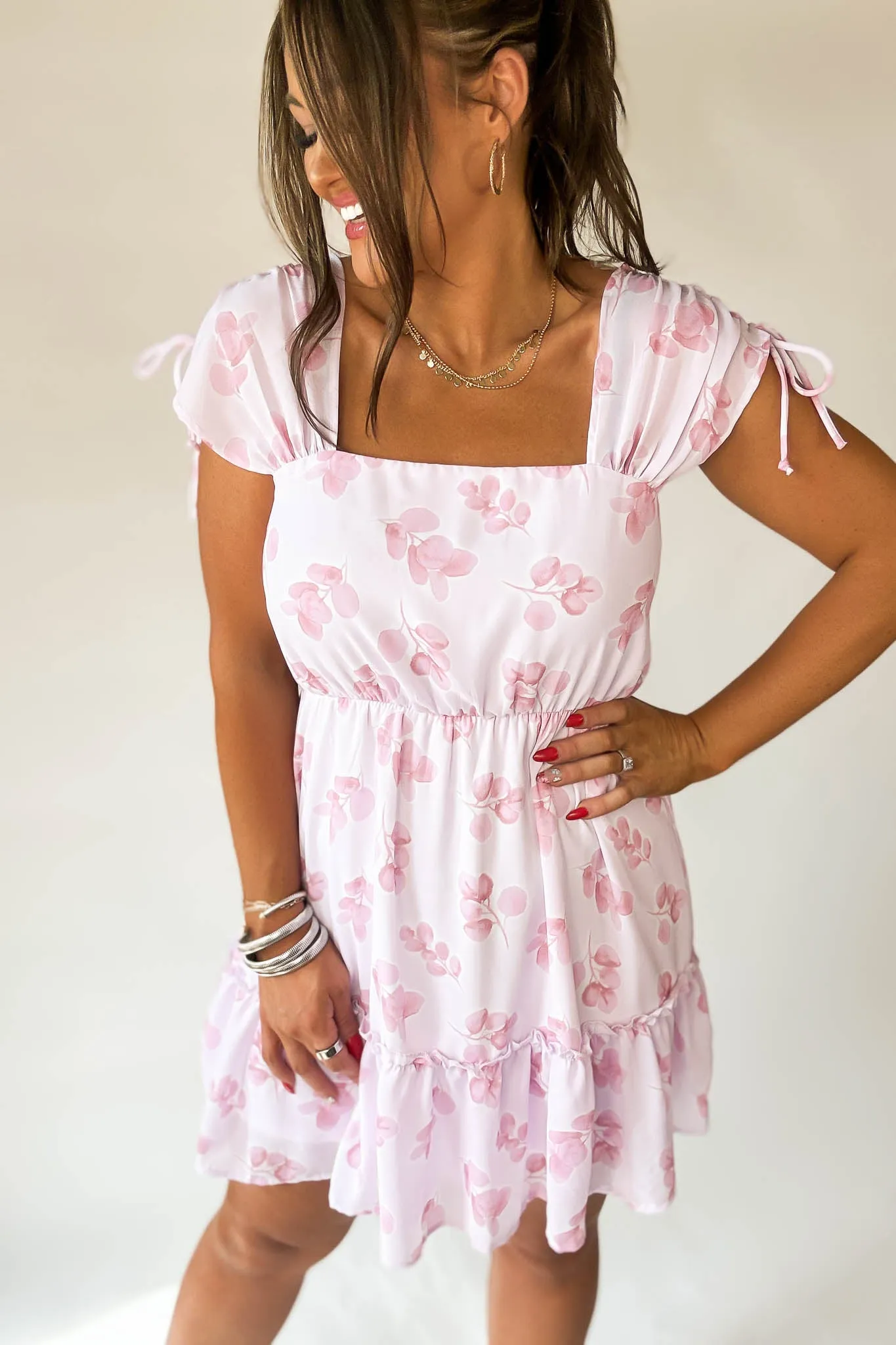 Seeing Sunny Days Floral Pink Dress