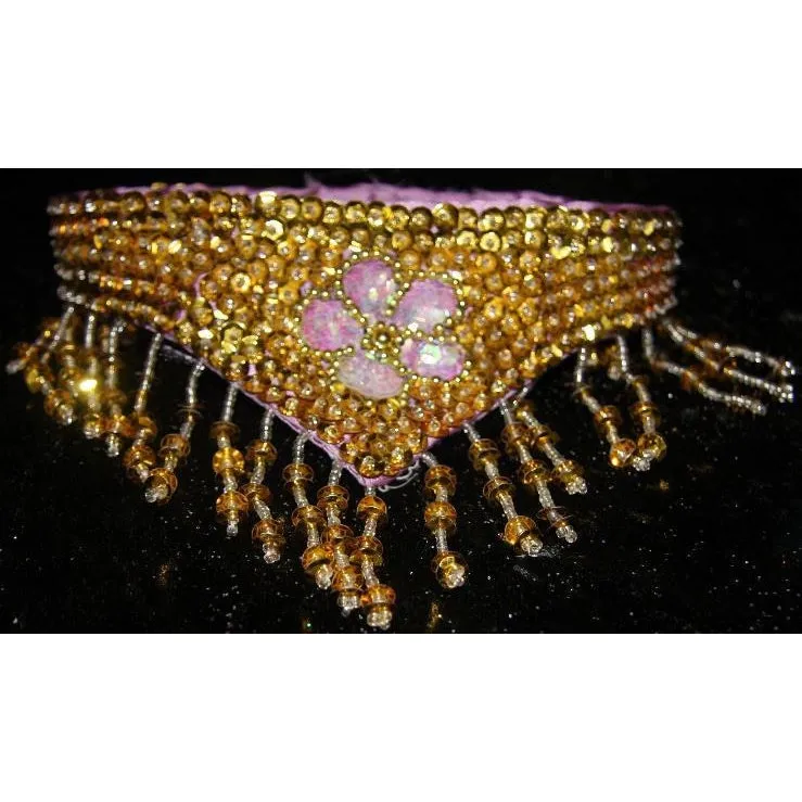 Sequin Beaded Collar Belly Dance Arabian Nights Genie Aladin party theme costume accessory