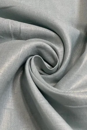 Sky Blue Metallic Linen