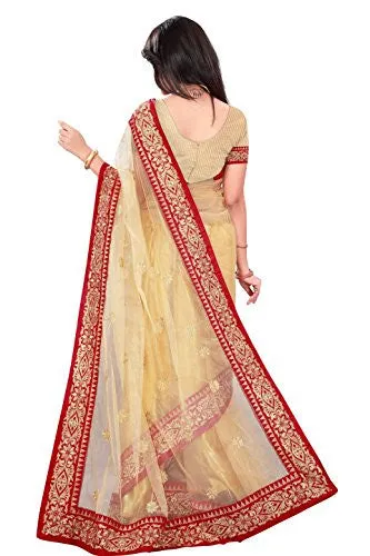 Sourbh Net Zari Saree (4269 _Beige)