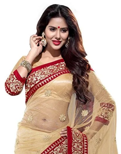 Sourbh Net Zari Saree (4269 _Beige)