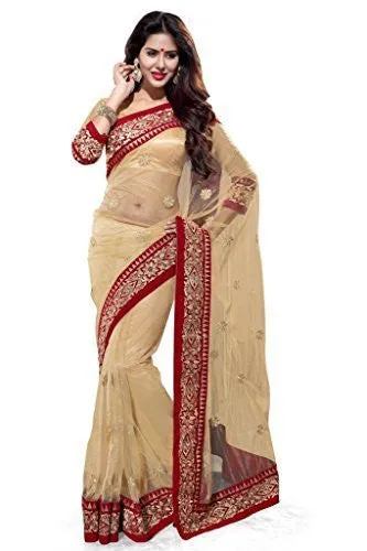 Sourbh Net Zari Saree (4269 _Beige)