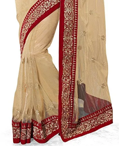 Sourbh Net Zari Saree (4269 _Beige)