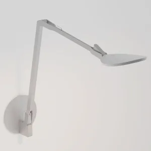 Splitty Reach Contemporary LED Neutral White Plug In Wall Lamp Silver