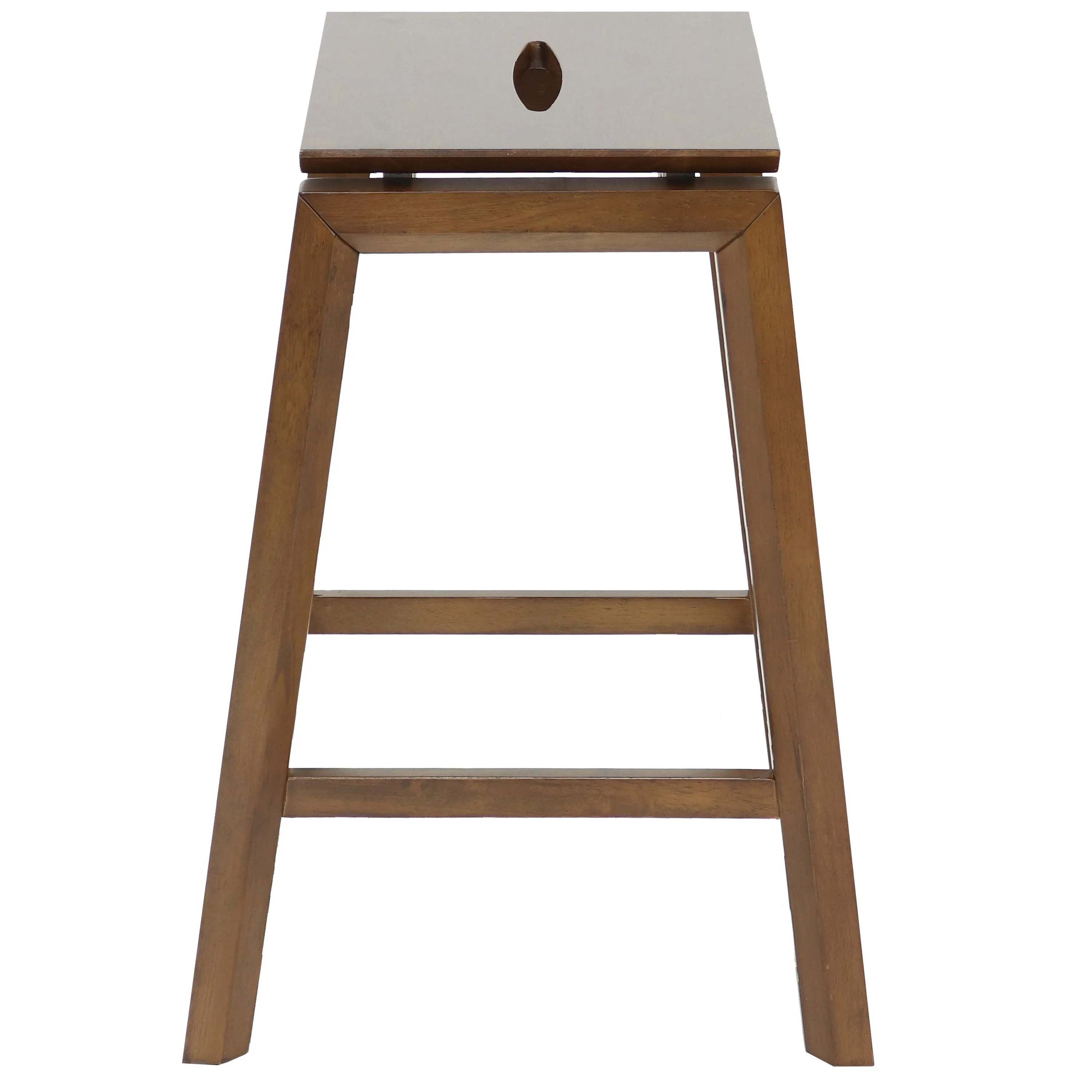 Sunnydaze Set of 2 Modern Counter-Height Stools - Dark Walnut