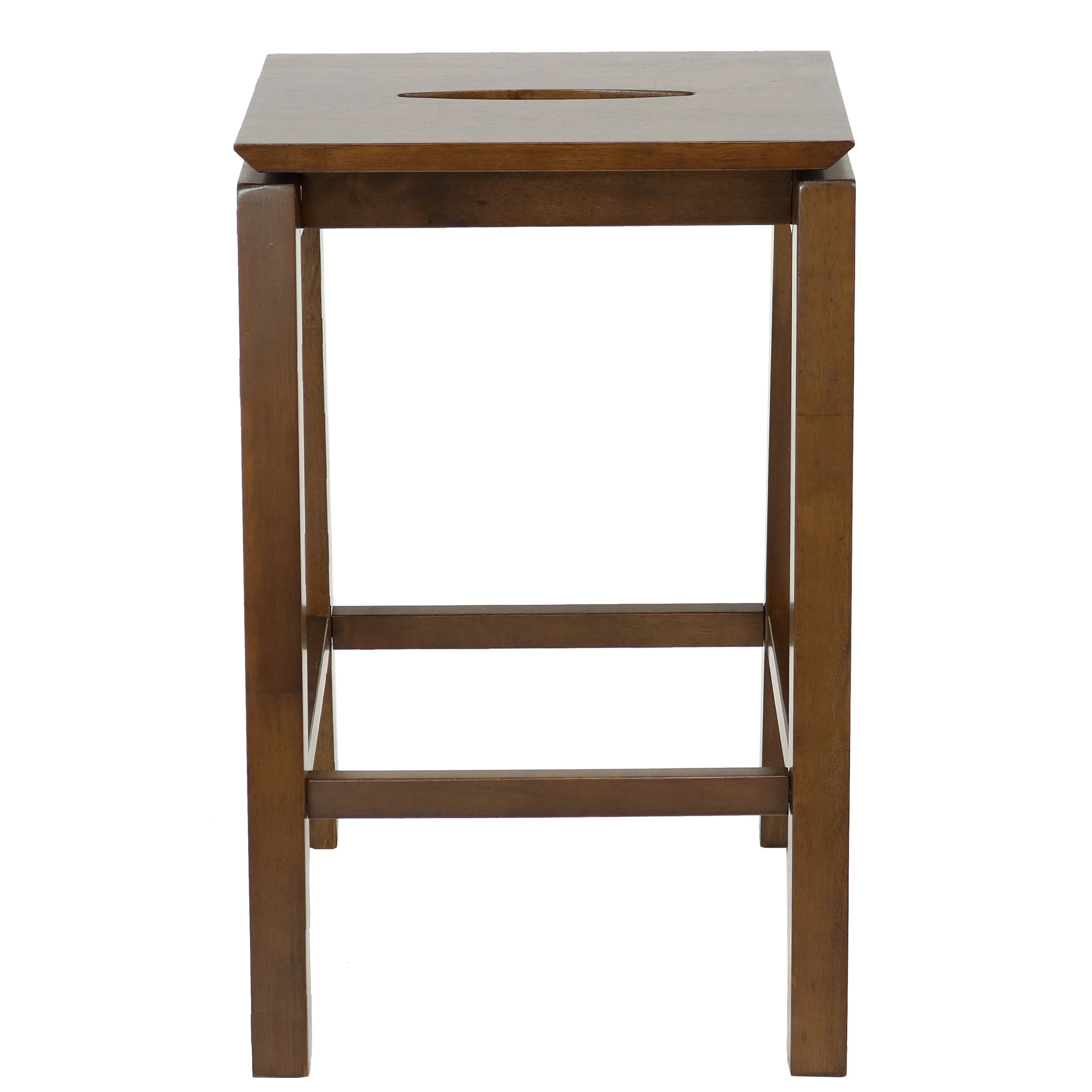 Sunnydaze Set of 2 Modern Counter-Height Stools - Dark Walnut