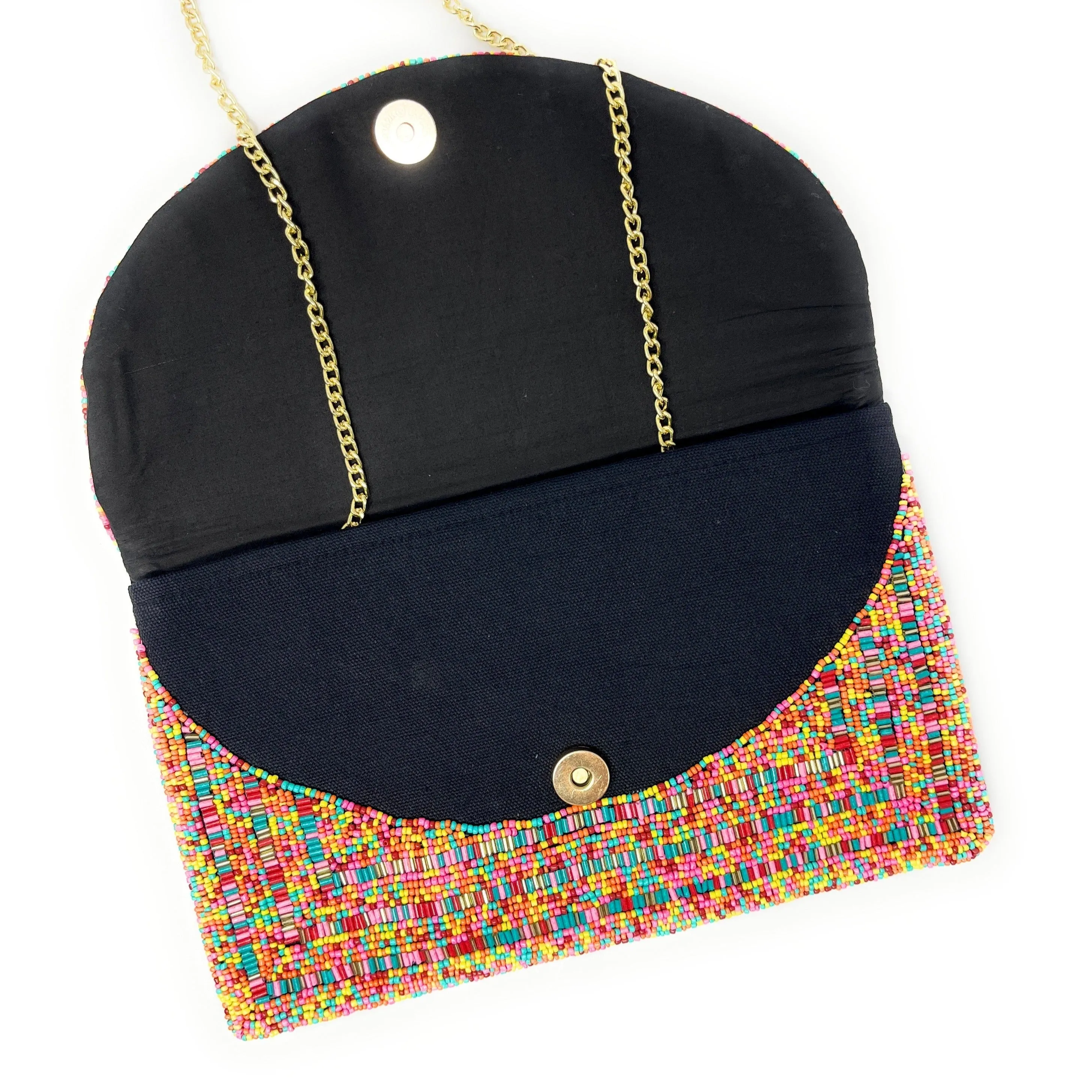 Sunrise Beaded Clutch Purse