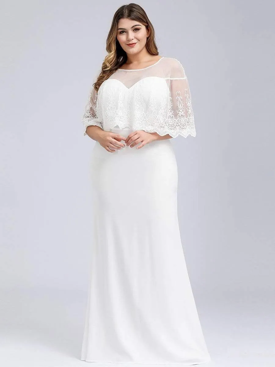 Sweetheart Illusion Neckline Wedding Dress With Ruffle Sleeves