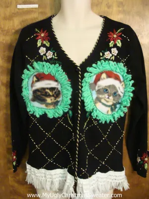 Tacky Kitten Ugly Christmas Sweater