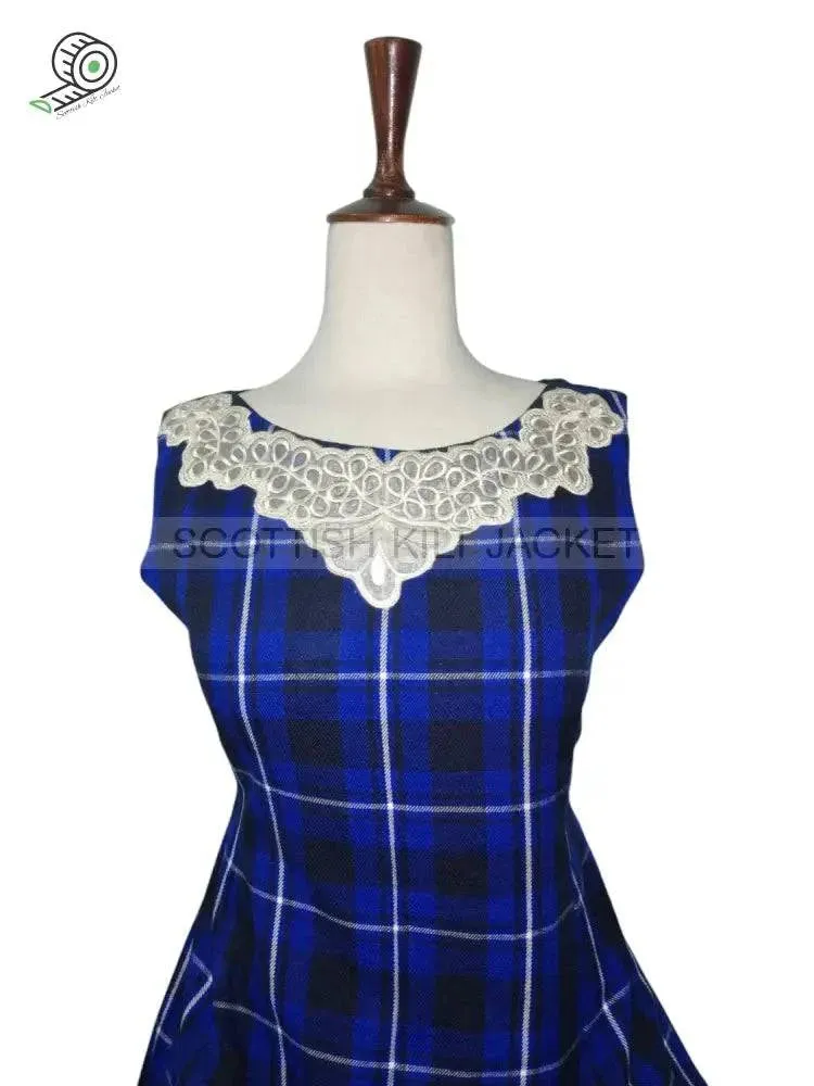 Tartan wedding Dress In Buchanan Blue