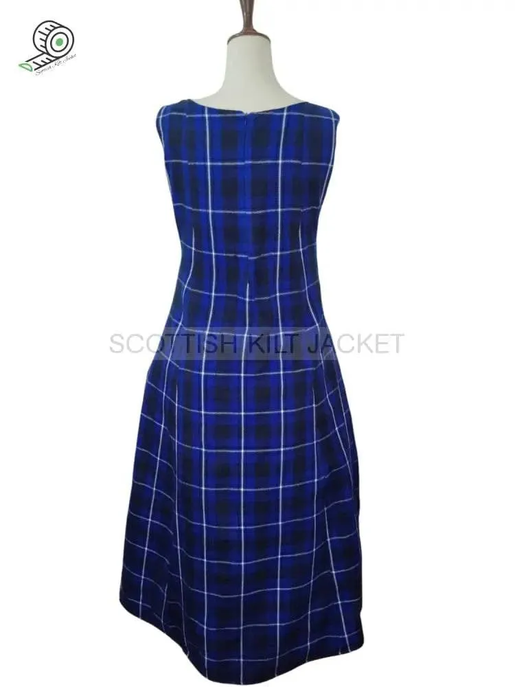 Tartan wedding Dress In Buchanan Blue