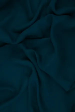 Teal Silk Double Georgette Fabric