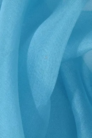 Turquoise Silk Organza Fabric