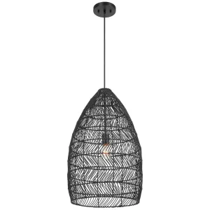 Uttermost Nandi 1-Light Woven Black Pendant